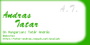 andras tatar business card